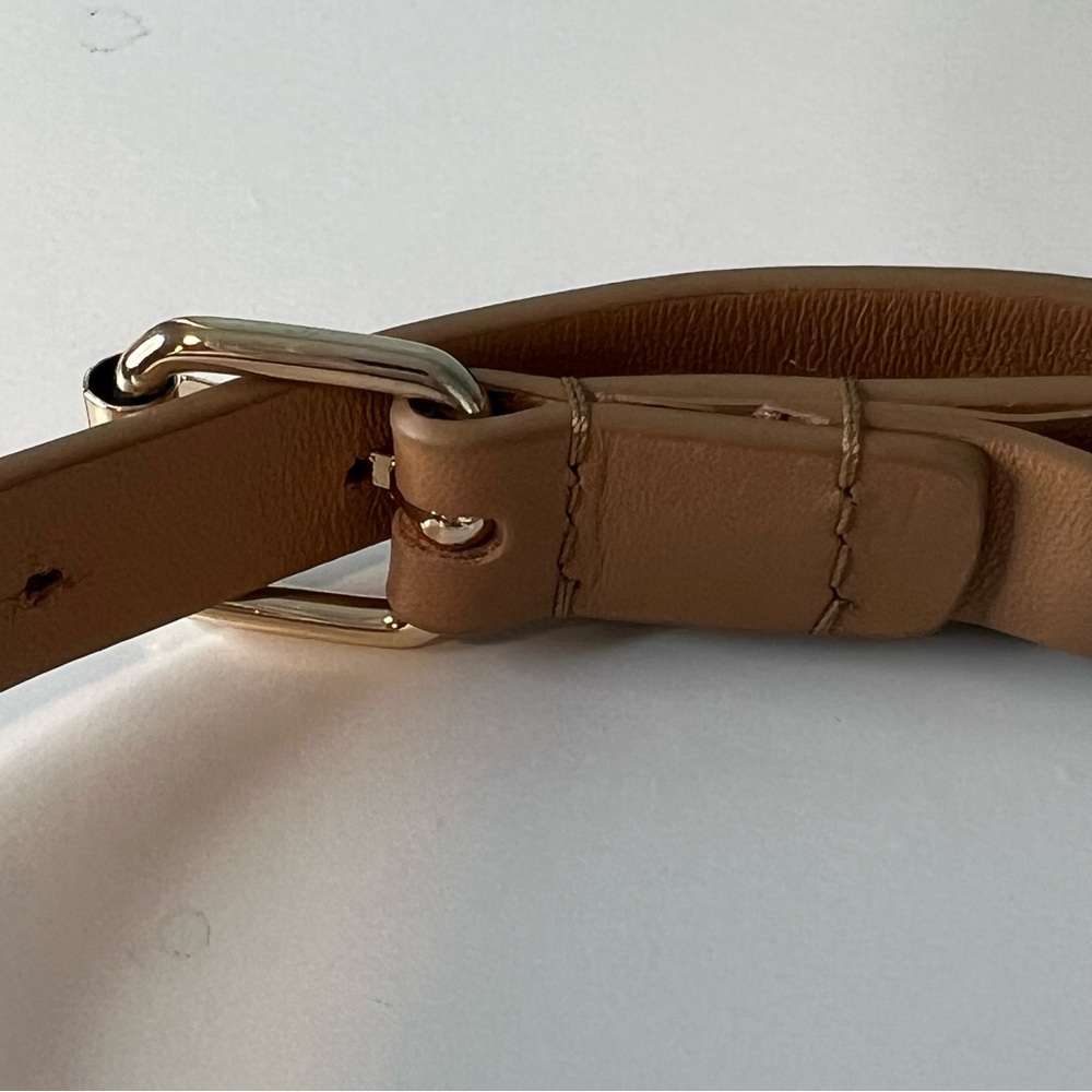 Cleobella Narrow Tan Adjustable Tassel Leather Belt. OS. - Picture 8 of 10